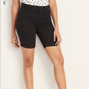 Old Navy Distressed Black Denim Bermuda